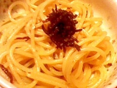 混ぜるだけ　ちりめん山椒のパスタ